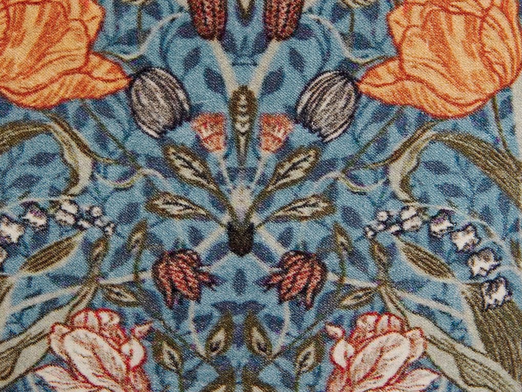 Bavlnený vankúš 45 x 45 cm modrá/oranžová MITELLA Beliani