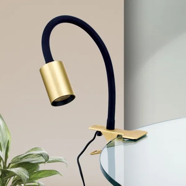 Orion Str 10-489 - LED Flexibilná stolná lampa s klipom KURT LED/5W/230V zlatá