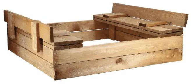 SPRINGOS Detské pieskovisko s krytom 98x98 cm SPRINGOS + podložka