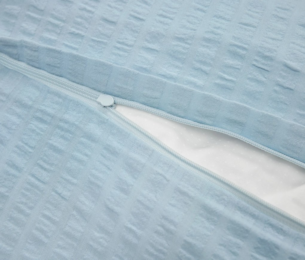 Krepová posteľná bielizeň, svetlomodrá, štandardná veľkosť