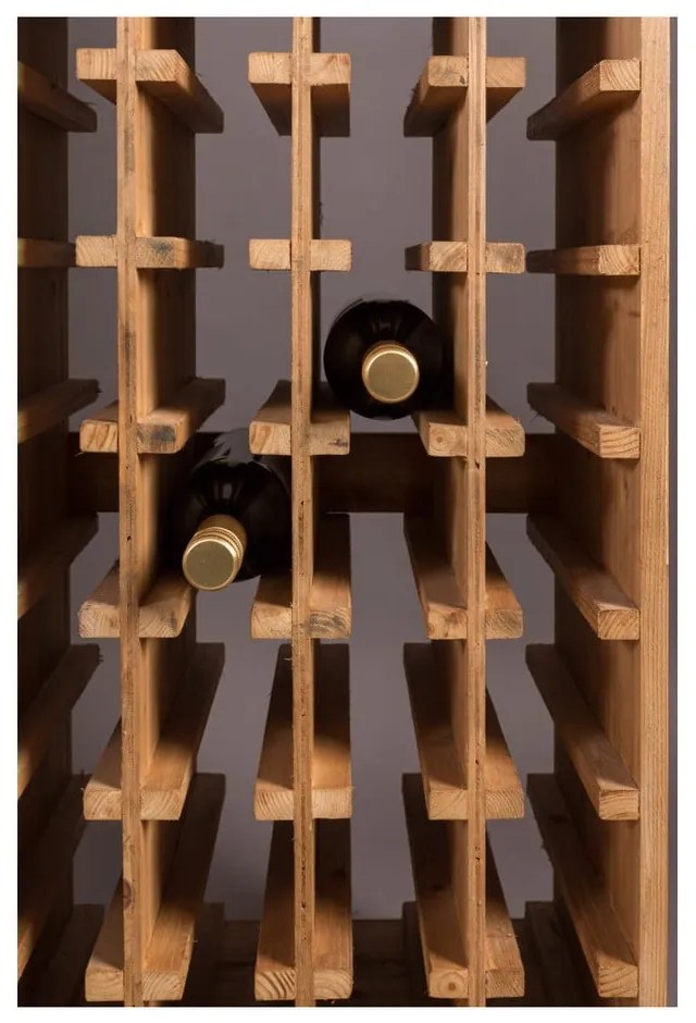 Hnedá vinotéka z jedlového dreva počet fliaš 28, 43,5x118,5 cm Claude – Dutchbone