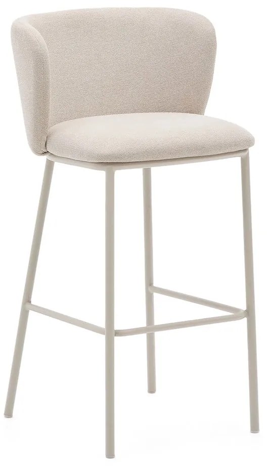 Béžová barová stolička (výška sedadla 75 cm) Ciselia – Kave Home