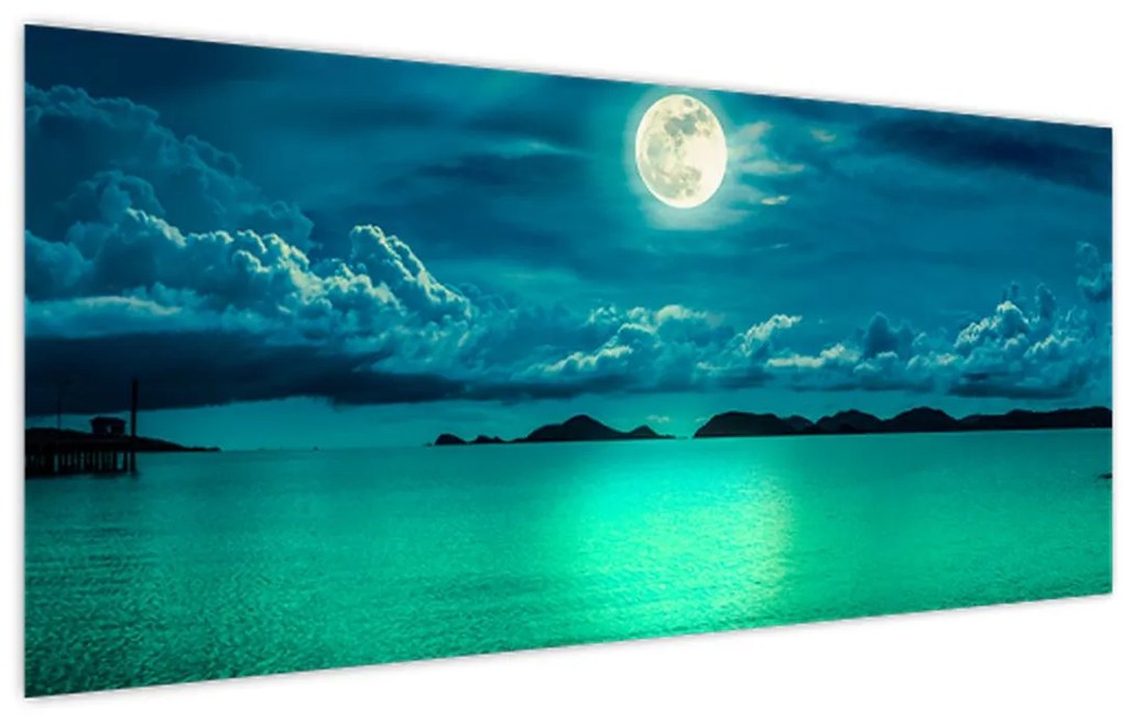 Obraz - Spln nad hladinou (120x50 cm)