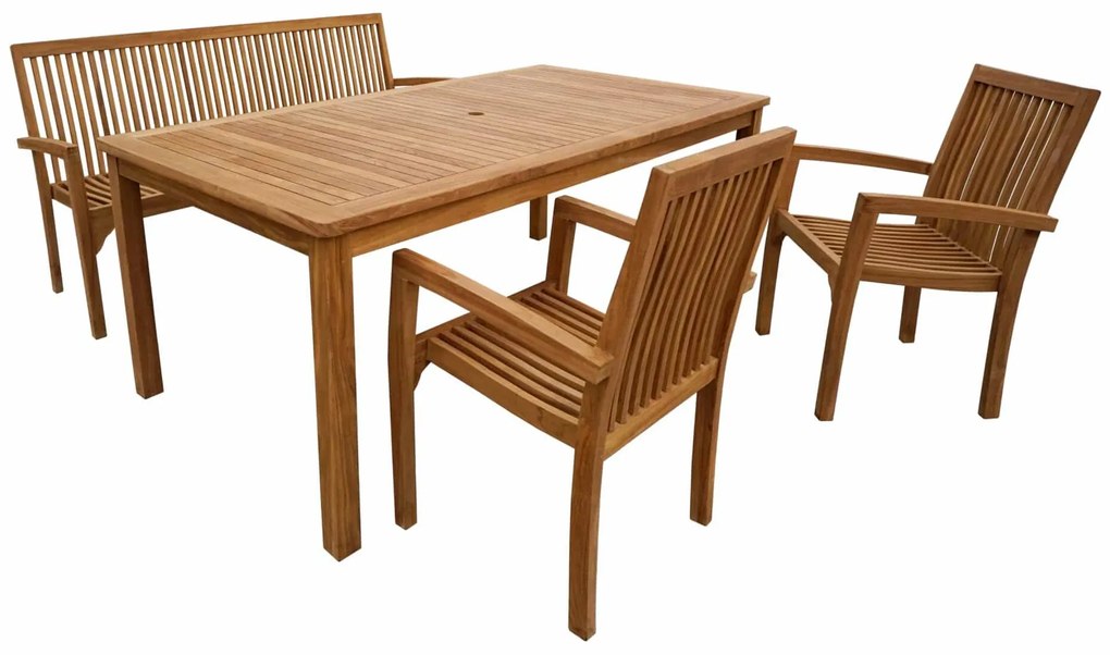 Stohovateľné kreslo RIVIERA teak natural