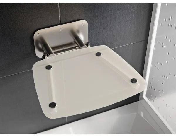 Ravak B8F0000052 - Sklopné sprchové sedátko OVO z nehrdzavejúcej ocele