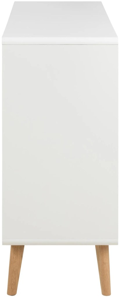 Komoda Lowell 135 cm bílá/dub přírodní
