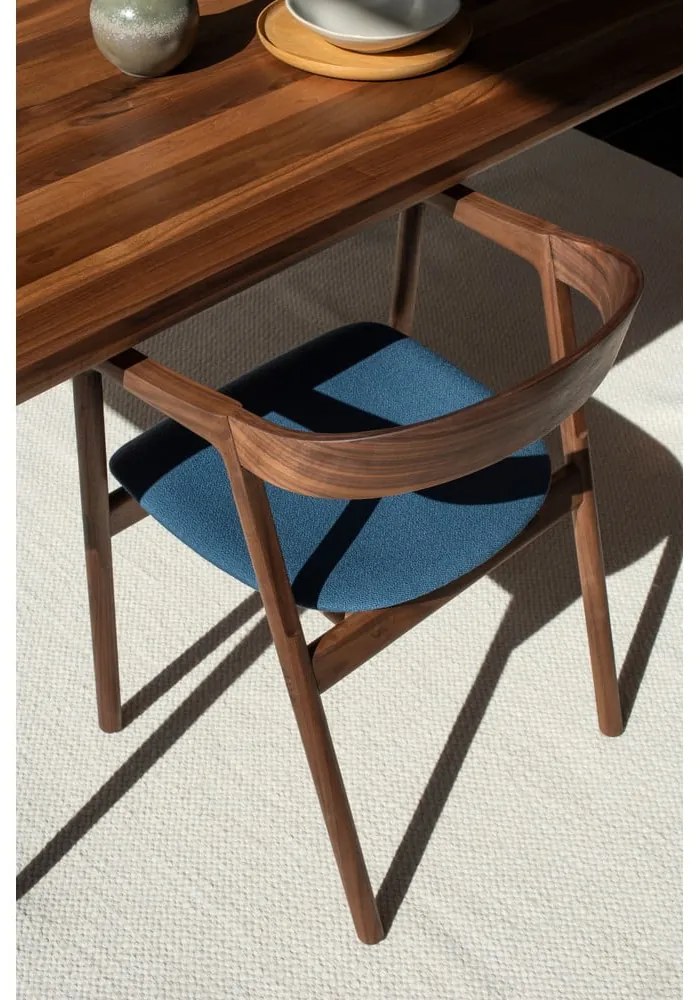 Modrá/hnedá jedálenská stolička Muna – Gazzda