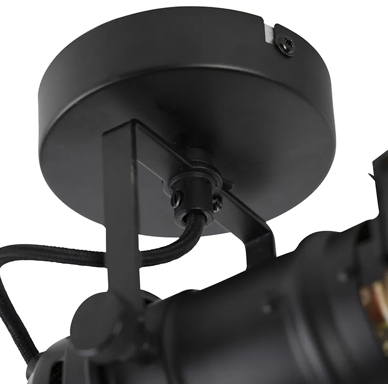 Priemyselné štúdiové reflektorové svetlo čierne GU10 s klapkami - Movie
