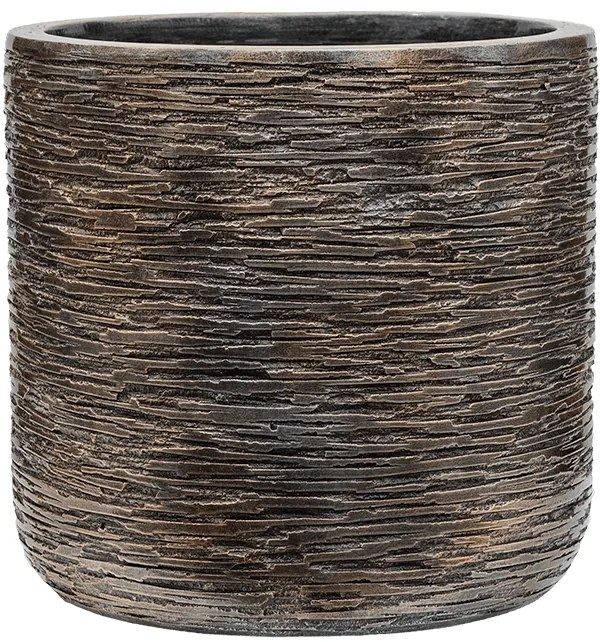 Kvetináč Luxe Lite Universe Wrinkle cylinder bronze 33x31 cm