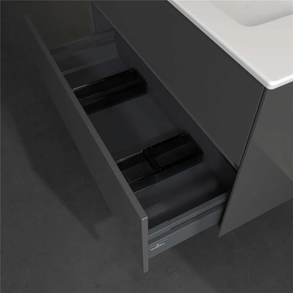 VILLEROY &amp; BOCH Collaro závesná skrinka pod umývadlo, 2 zásuvky, 961 x 480 x 610 mm, Glossy Grey, C14500FP