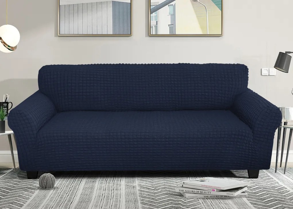 Bielastický poťah na trojmiestnu pohovku BestBerg / námornícka