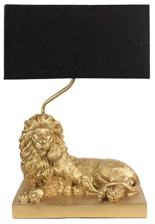 Black&gold stolné svietidlo LION 44*32