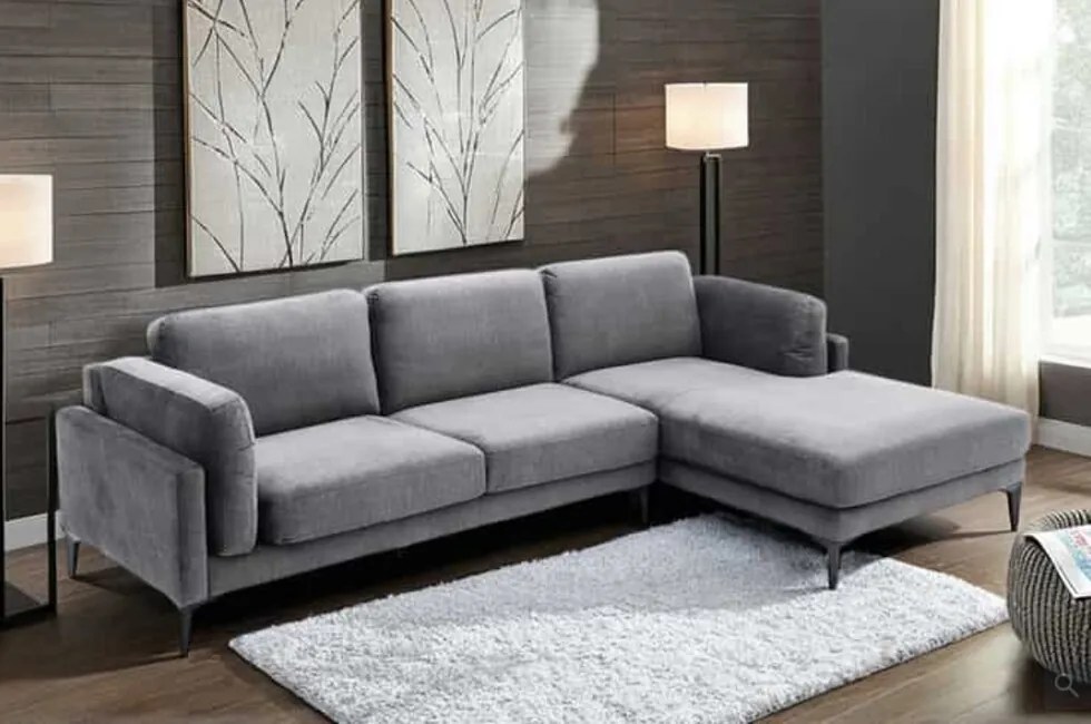 Rohová sedacia súprava Queens šedá zamat 292cm