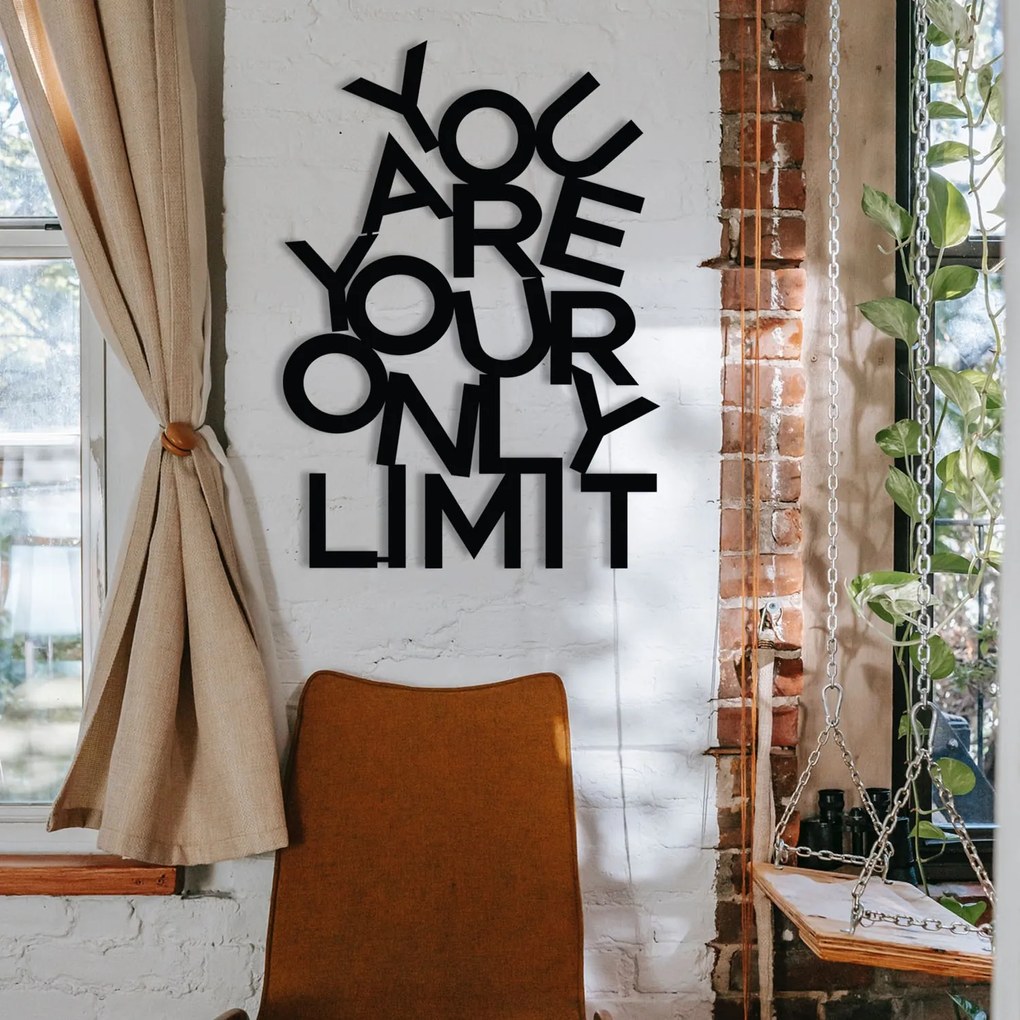 Nástenná kovová dekorácia Limit čierna