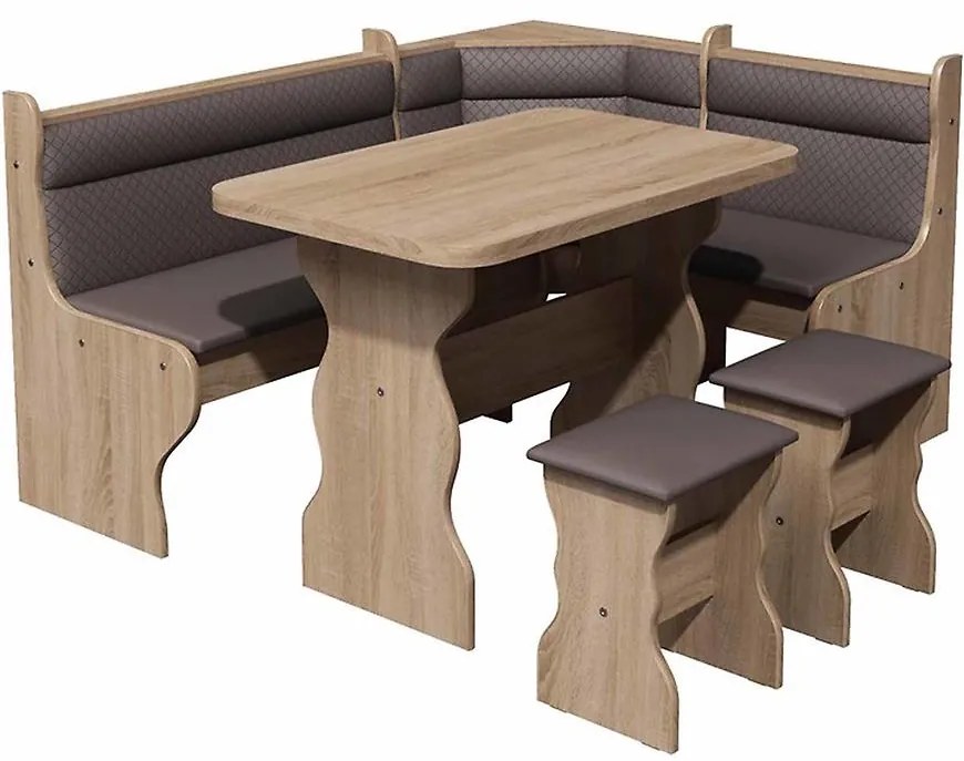 Rohová lavica Merkury II eko/dub sonoma