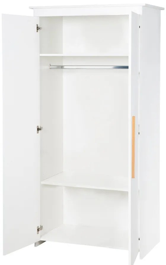 Biela detská šatníková skriňa 96x190x50 cm Lilo – Roba