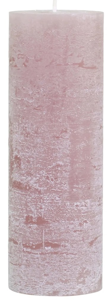 Hnedá rustikálna valcová sviečka Macon Variant: Ø: 15cm, V: 7cm, 42hod