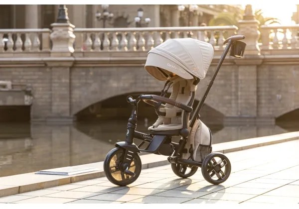 QPlay - Detská trojkolka 7v1 COMFO MAX béžová