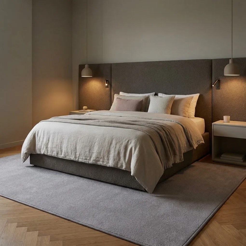 Kusový koberec Royal Lux 90 šedý štvorec, 200x200, šedá, obývacia izba, AladinWorld Expres