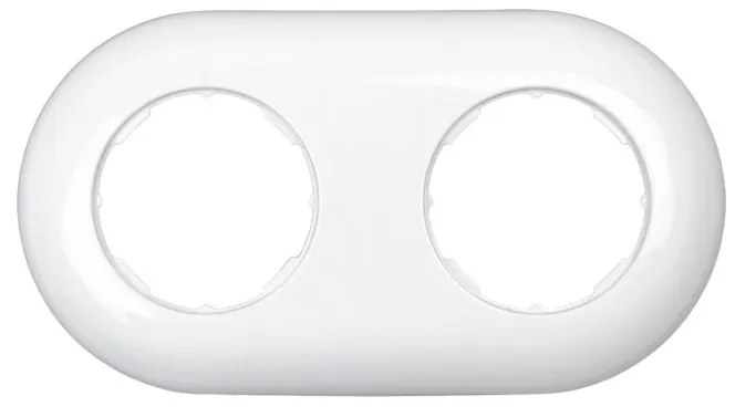 Elhard Dvojitý rámček Retro Klasik veľký, biely KL3022W