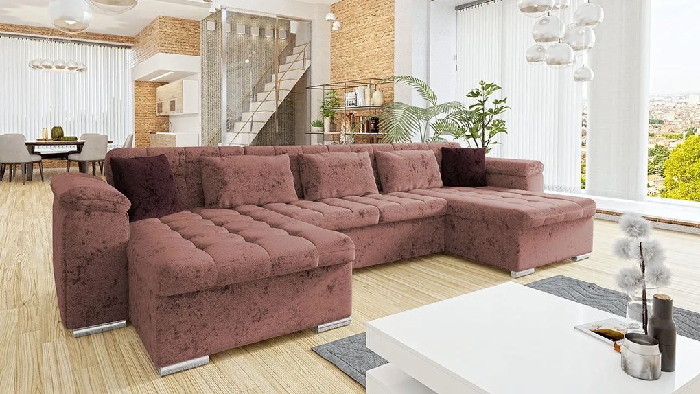 Rohová rozkladacia pohovka Wicenza Premium, Dostupné poťahy: Miu 2058 + Miu 2058 + Miu 2059
