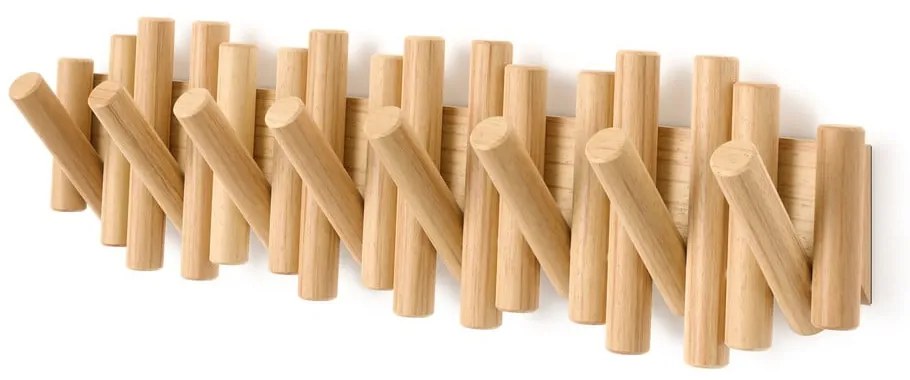 Nástenný vešiak z borovicového dreva v prírodnej farbe 61 cm Picket – Umbra