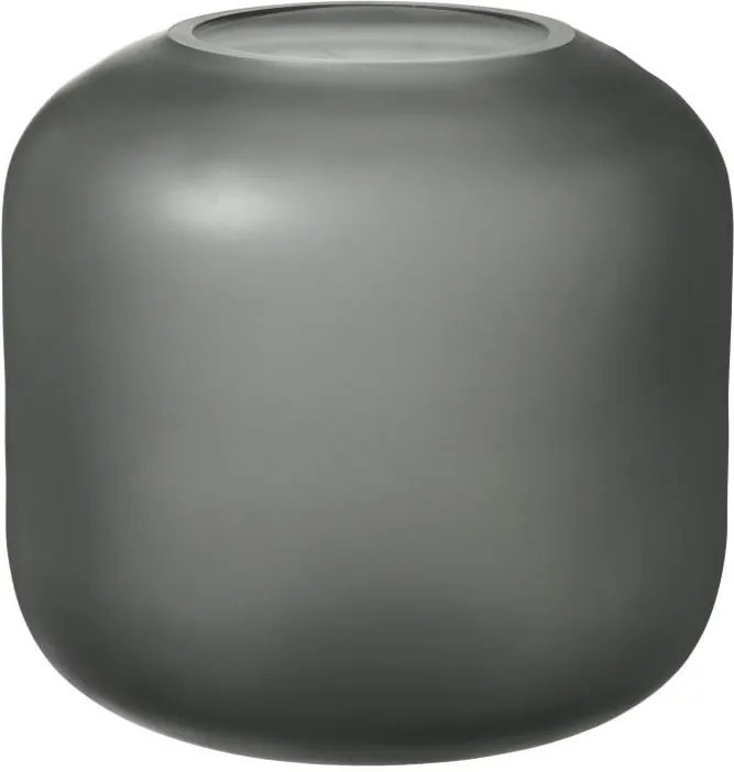 Sivá sklenená váza Blomus Bright, výška 17 cm