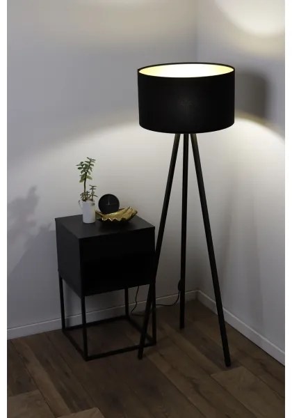 Stojacia lampa STANDART 1xE27/60W/230V čierna/wenge