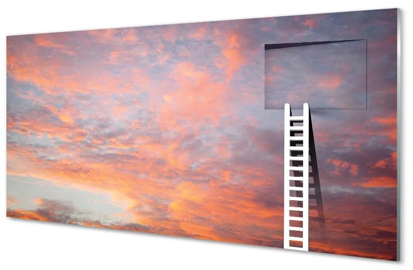 Obraz na akrylátovom skle Rebrík slnko oblohu 100x50 cm
