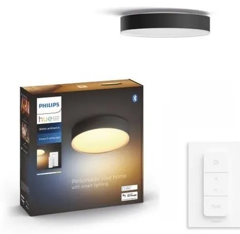 Philips -LED stmievateľné svietidlo Hue ENRAVE S LED/9,6W/230V pr. 261 mm čierne + diaľkové ovládanie