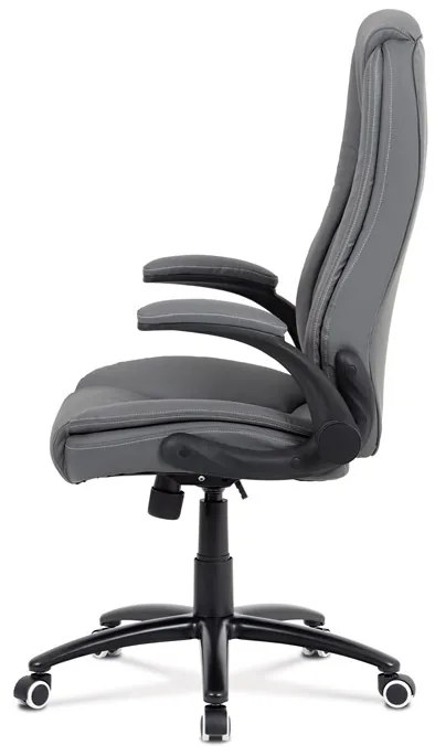 BONTEC Kancelárske kreslo, hojdací mechanizmus, šedá ekokoža, KA-G301 GREY Farba: Šedá