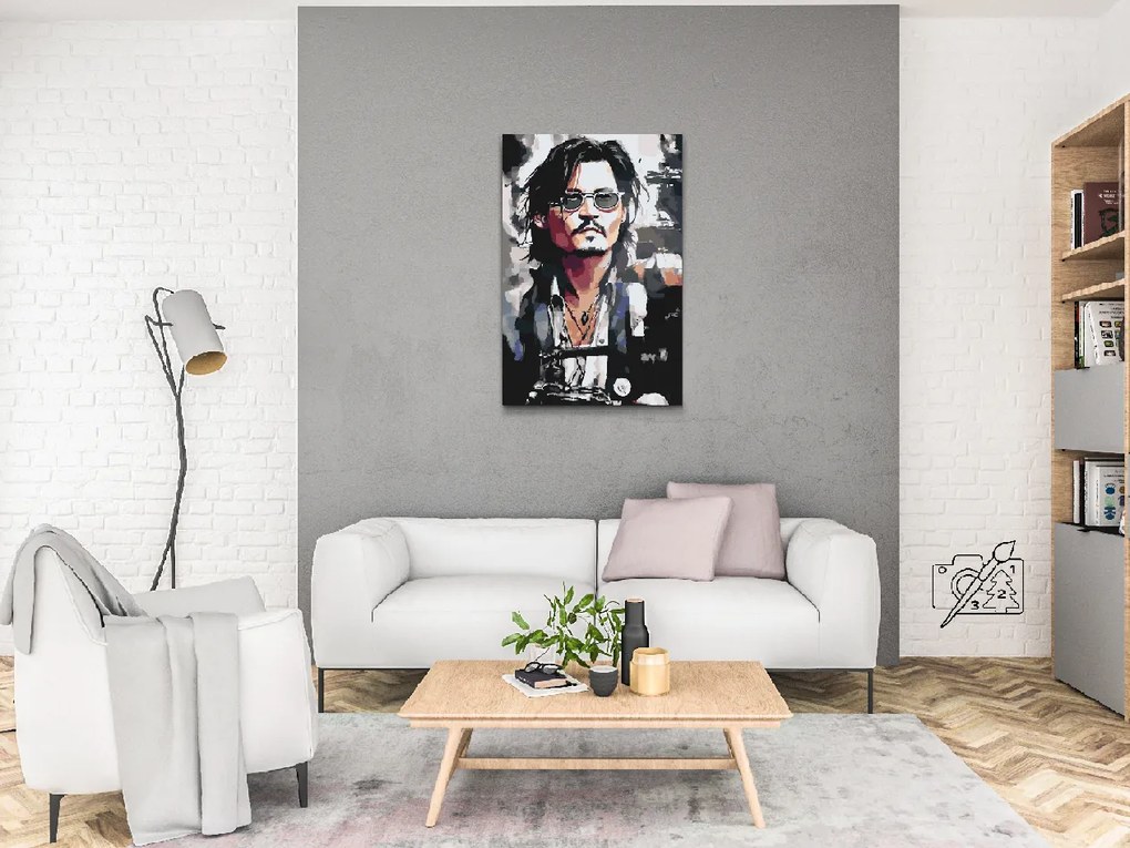 Gario Maľovanie podľa čísel Johny Depp Rozmery: 40 x 60 cm, Rámovanie: S vnútorným rámom