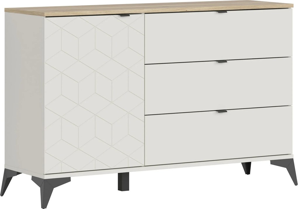 XXXLutz ŠIROKÁ KOMODA, farba duba, kašmírová, 138/90/41,5 cm Milino - Online Only drobný nábytok - 002427032304