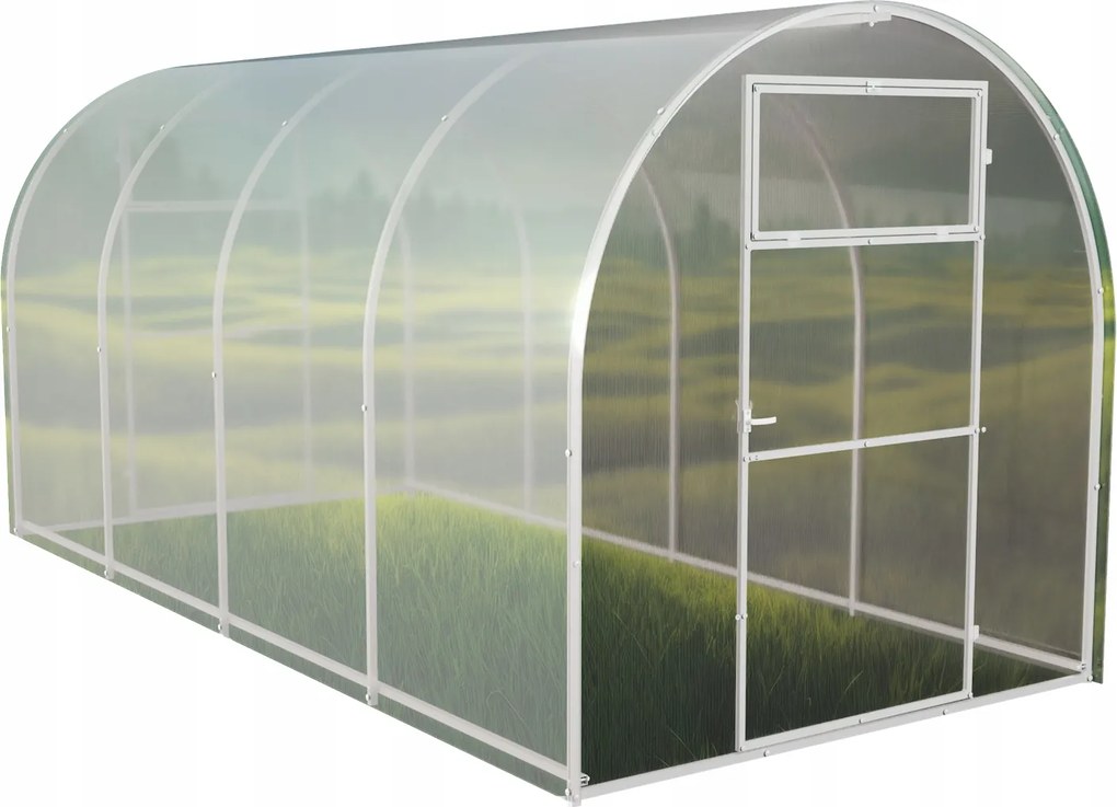 Skleník z polykarbonátu Záhradný tunel 2x12 m profily 20x20 polykarbonát 5 mm
