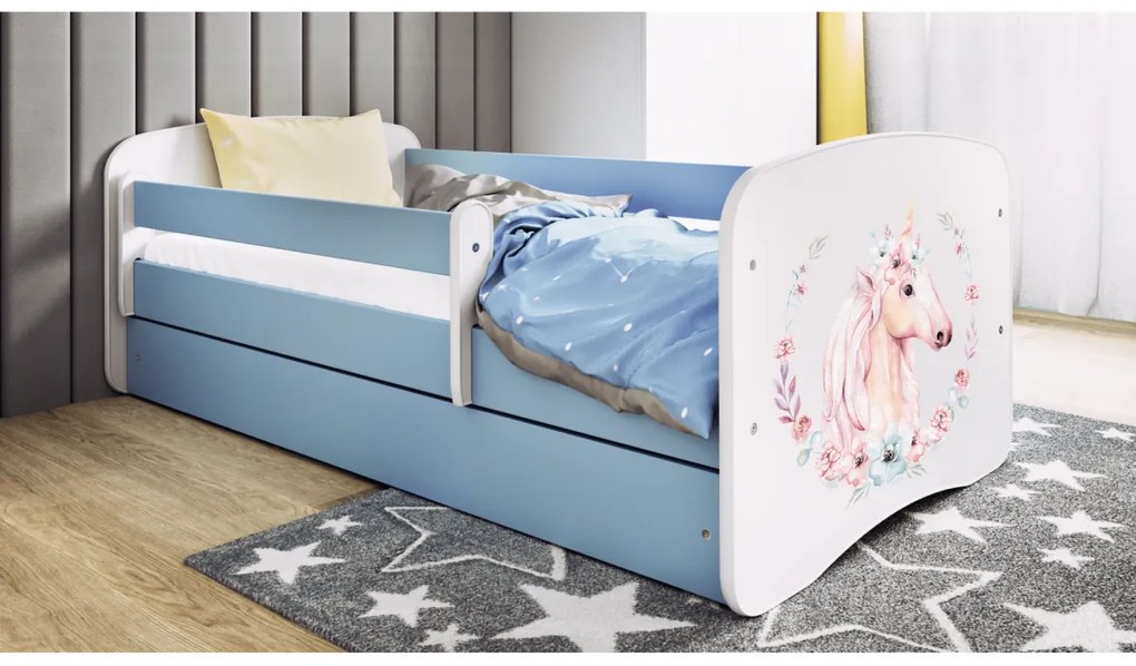 Detská posteľ Babydreams kôň modrá