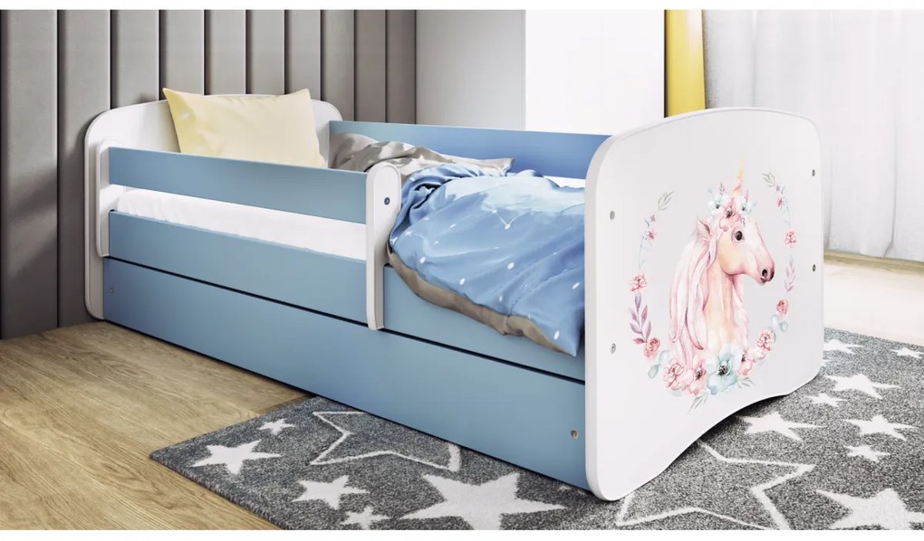 Detská posteľ Babydreams kôň modrá