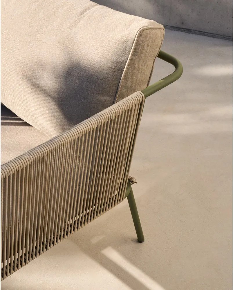 Zelená/béžová čalúnená záhradná pohovka Zivia – Kave Home