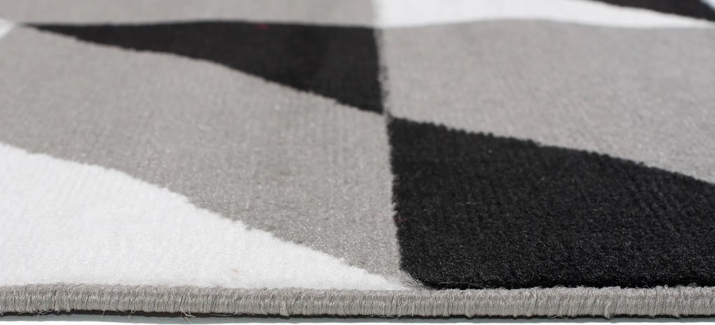 TA Koberec Z896D GRAY MAYA PP ESM Biely Obdĺžnikový Rozmer: 130x190 cm
