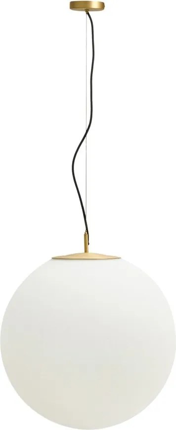 Biele/v zlatej farbe závesné svietidlo so skleneným tienidlom ø 10 cm Brisia – Kave Home