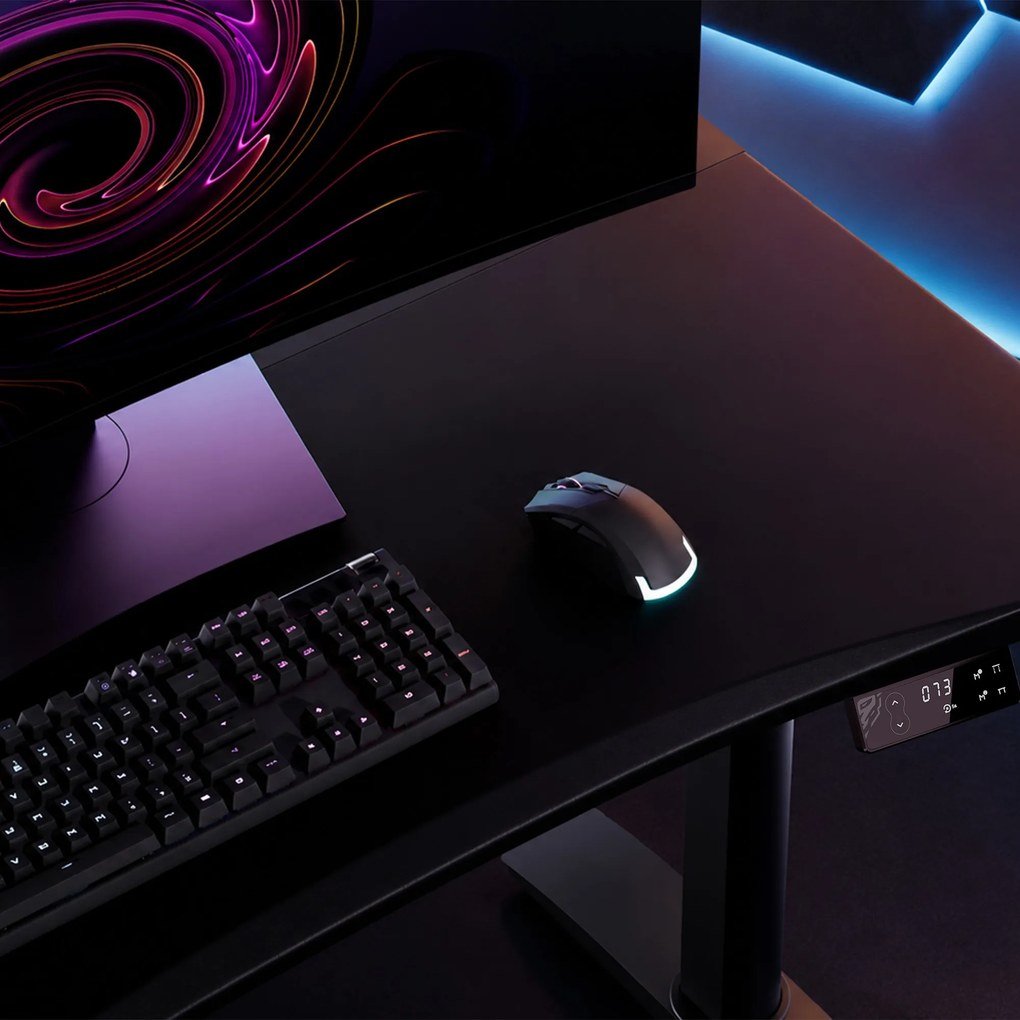 Elektrický herný stôl RGB s držiakmi, čierny, 120 cm: Diablo X-Forge 1200