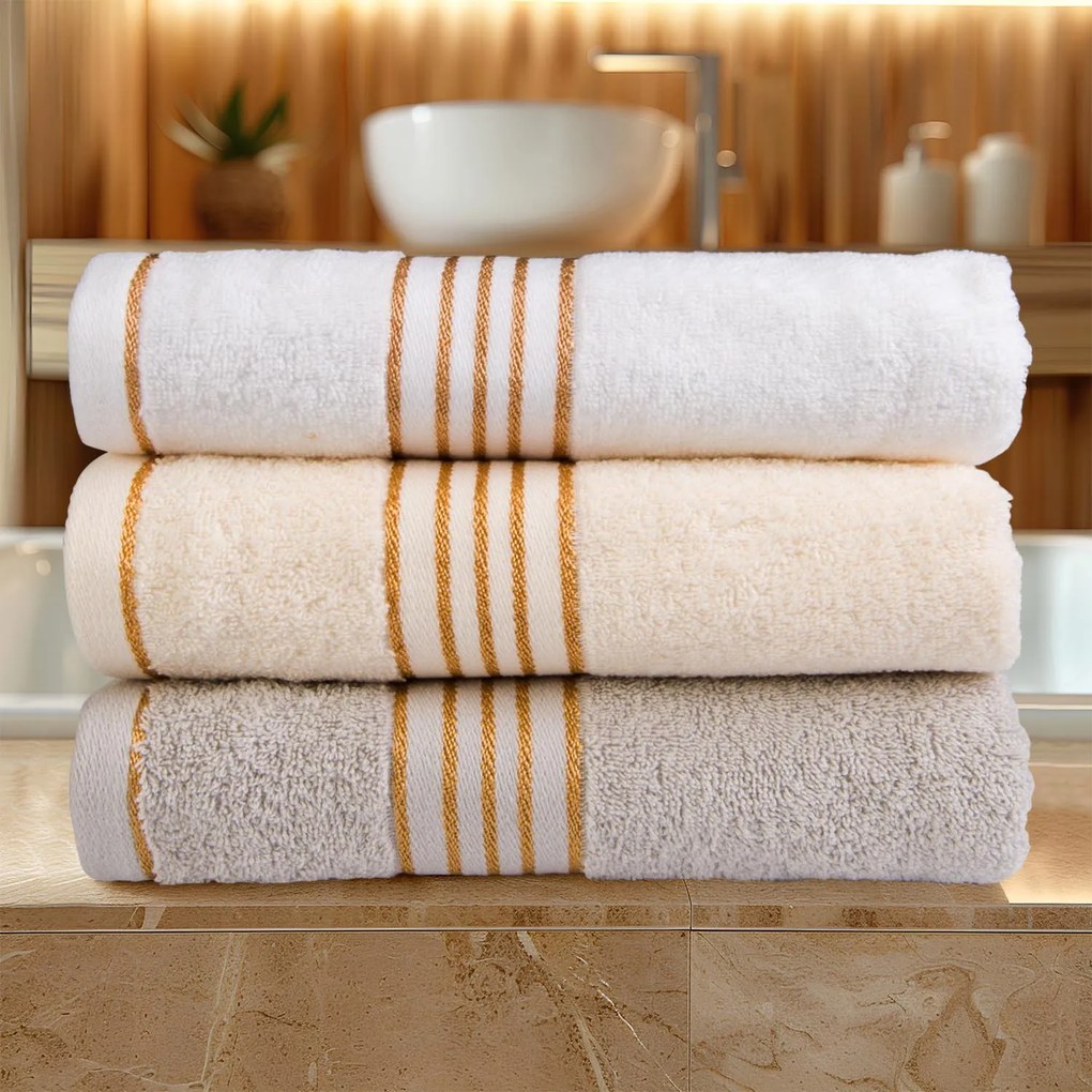 BAVLNENÝ UTERÁK TIWANO 70X140 CM SVETLOSIVÁ