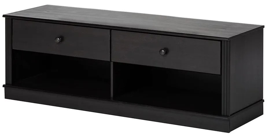 Tmavohnedý TV stolík z borovicového dreva 137x47 cm Anita – Støraa