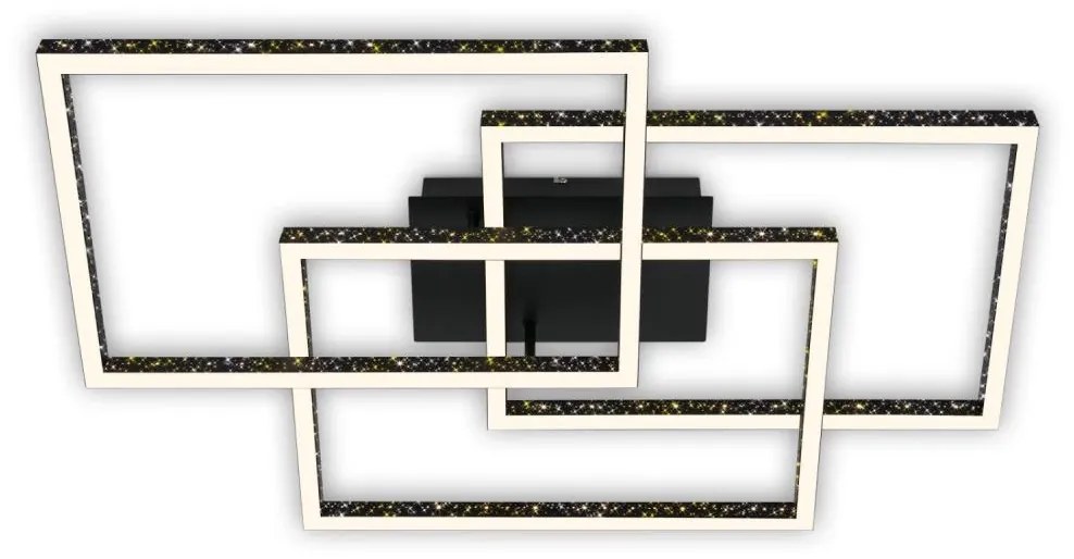 Brilo - LED Stmievateľné stropné svietidlo FRAME LED/57W/230V 3000K čierna 3752-015