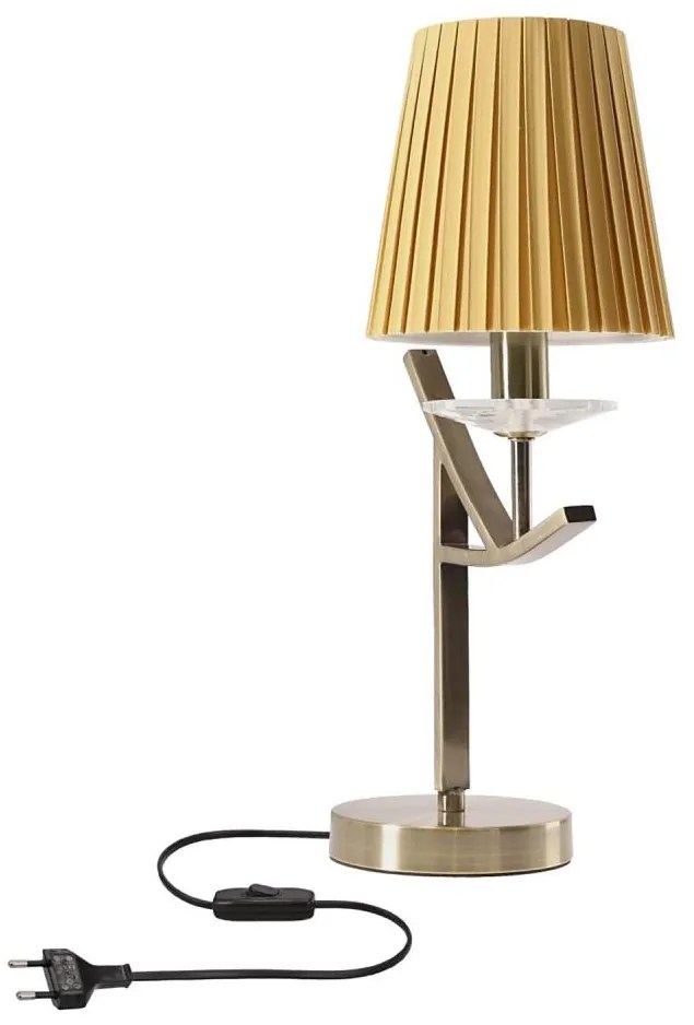 Stolná lampa VITORIA 1xE14/40W/230V žltá/mosadz