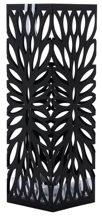 SongmicsHome Kovový stojan na dáždniky FLORE, 15,5x15,5x49cm, čierna