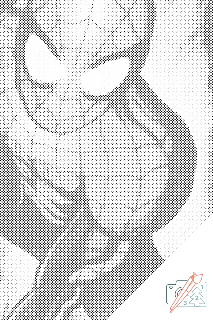 Gario Bodkovanie Spiderman 2 Rozmery: 40 x 60 cm, Rámovanie: Iba zrolované plátno, Farba bodiek: Čierna