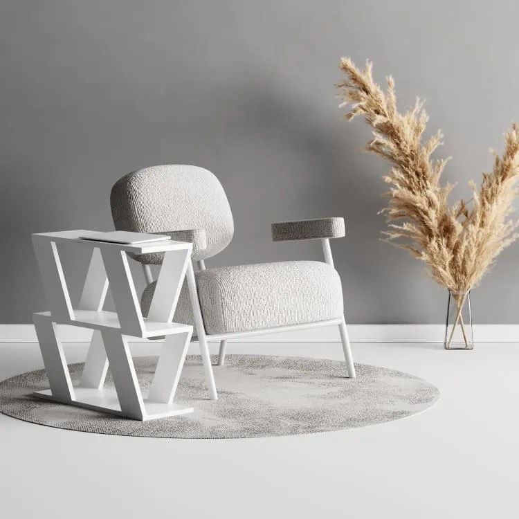 Odkladací stolík Houseland Lazena biely