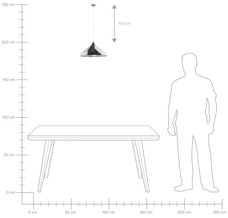 Strieborná závesná stropná lampa ISKAR Beliani