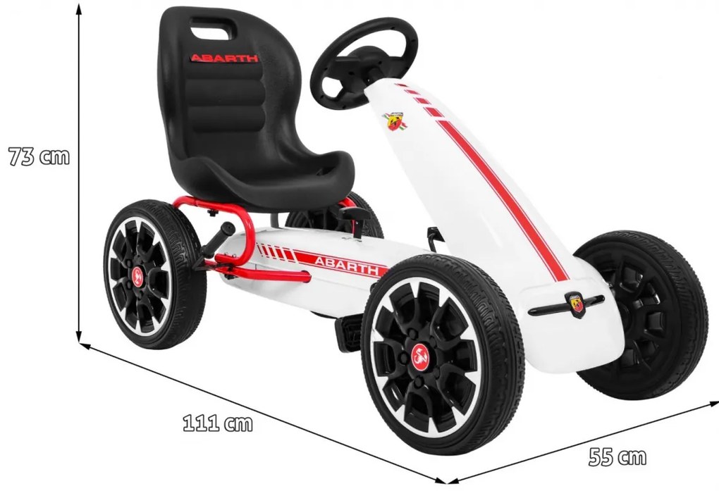Motokára ABARTH PB9388A - biela