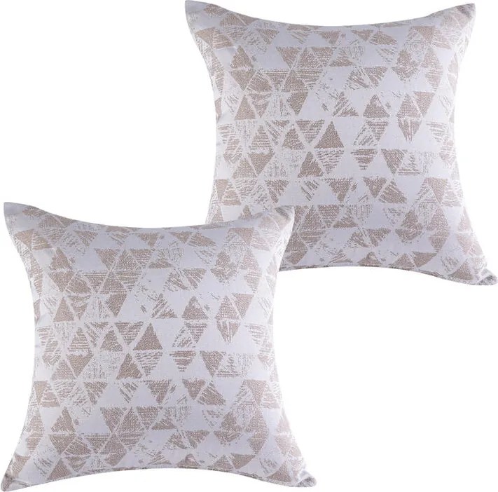 Súprava 2 ks obliečok na vankúšiky VIRGINIA béžová 40 x 40 cm